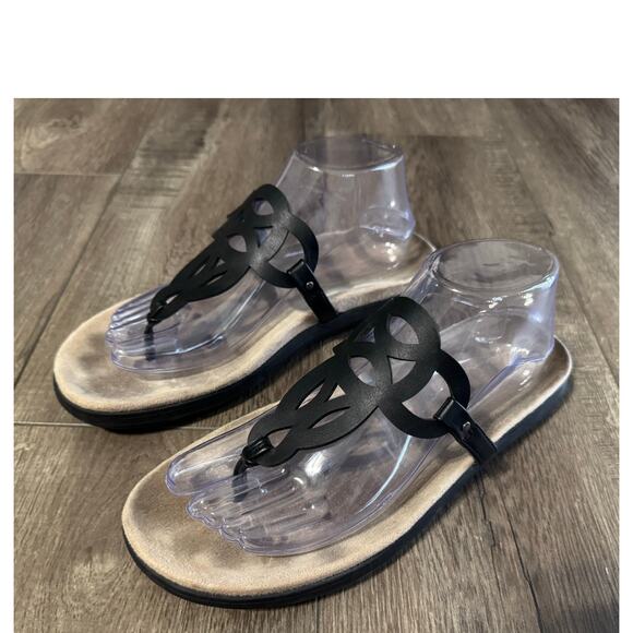 Soul‎ Naturalizer Janice Black Sandals Flip Flops Size 9.5 - Picture 1 of 6